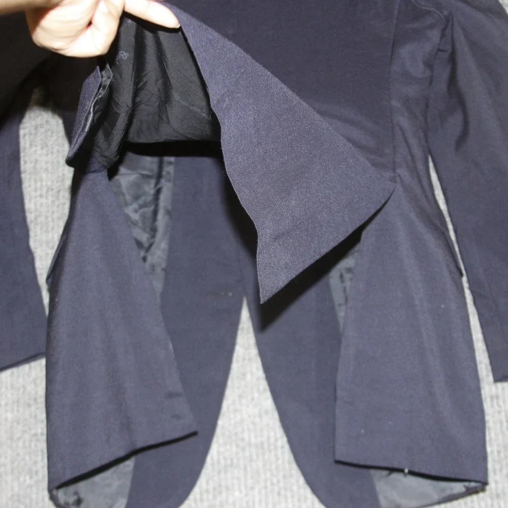 Carlo Collection Richman Mens Navy Blue Wool Blend Suit Jacket Blazer‎ Size 40R